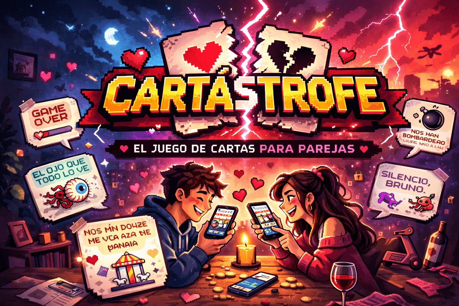 Cartástrofe - juego de cartas para parejas
